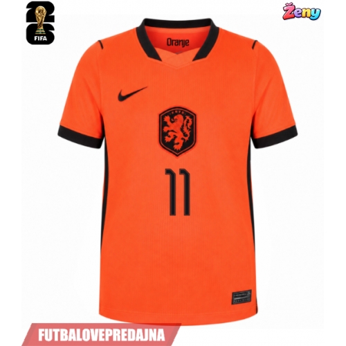 Lacne Ženy Futbalové dres Holandsko Cody Gakpo #11 MS 2026 Krátky Rukáv - Domáci